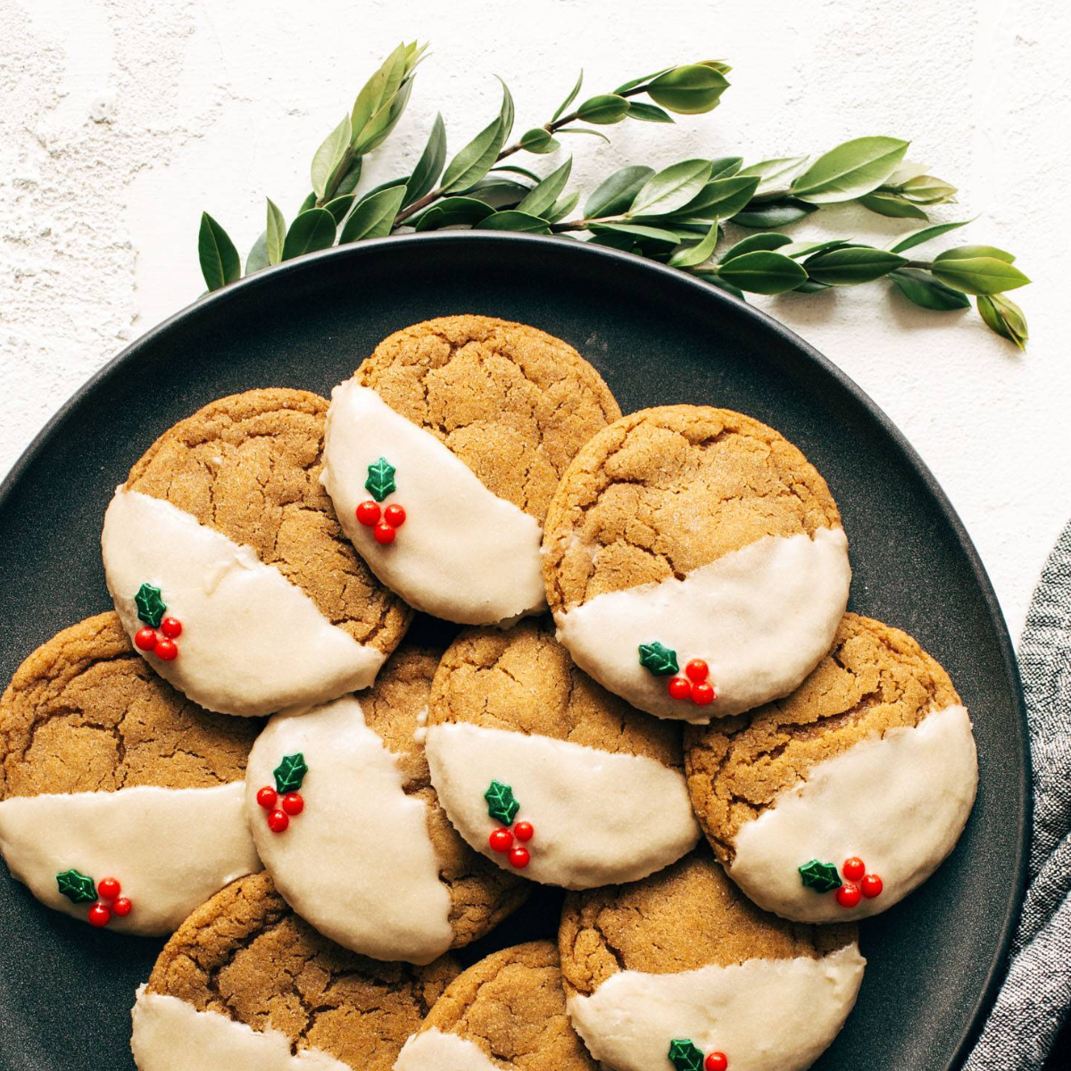 Soft Gingerbread Cookies with Maple Glaze